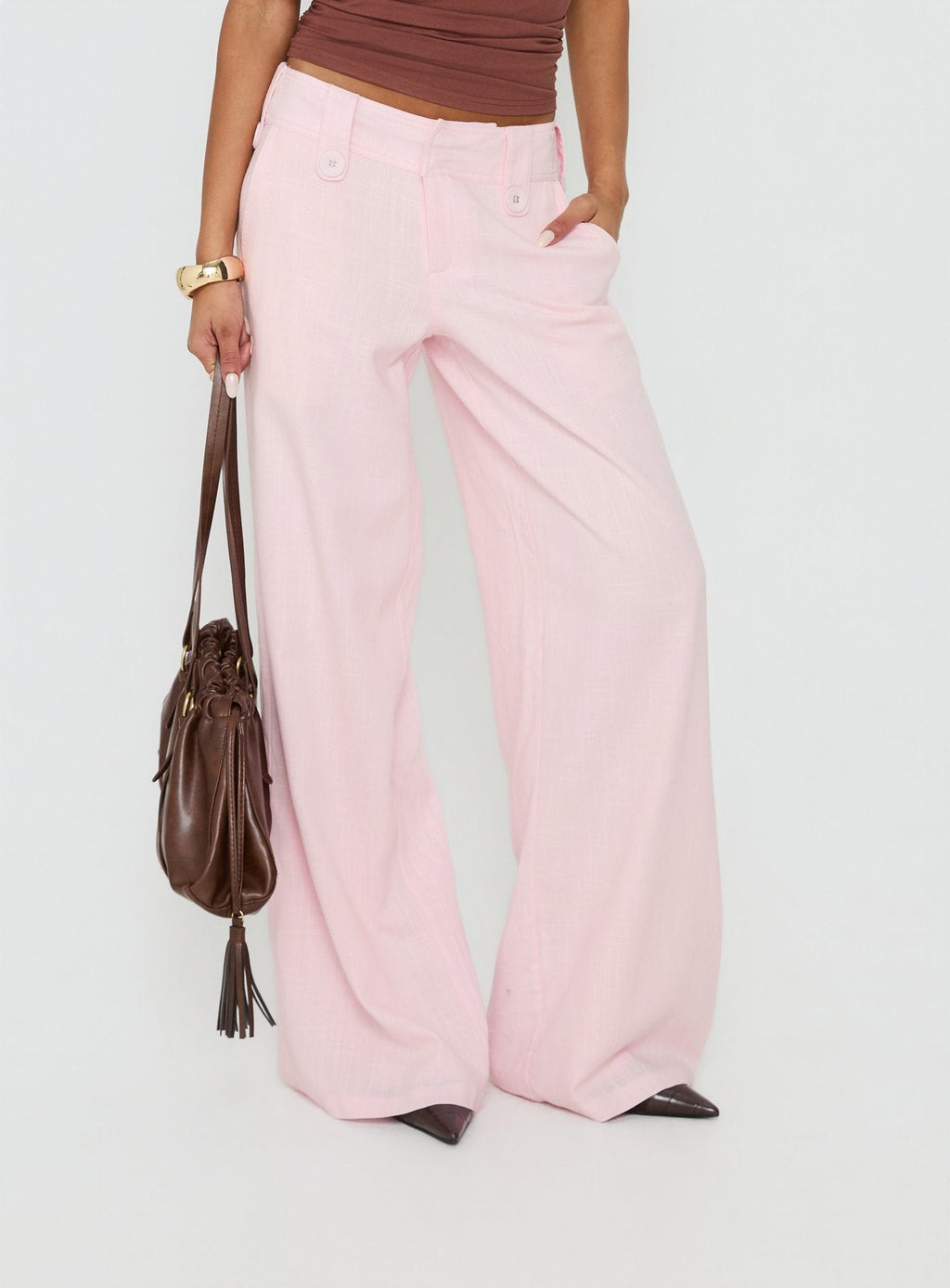 Pedra Wide Leg Pant Pink