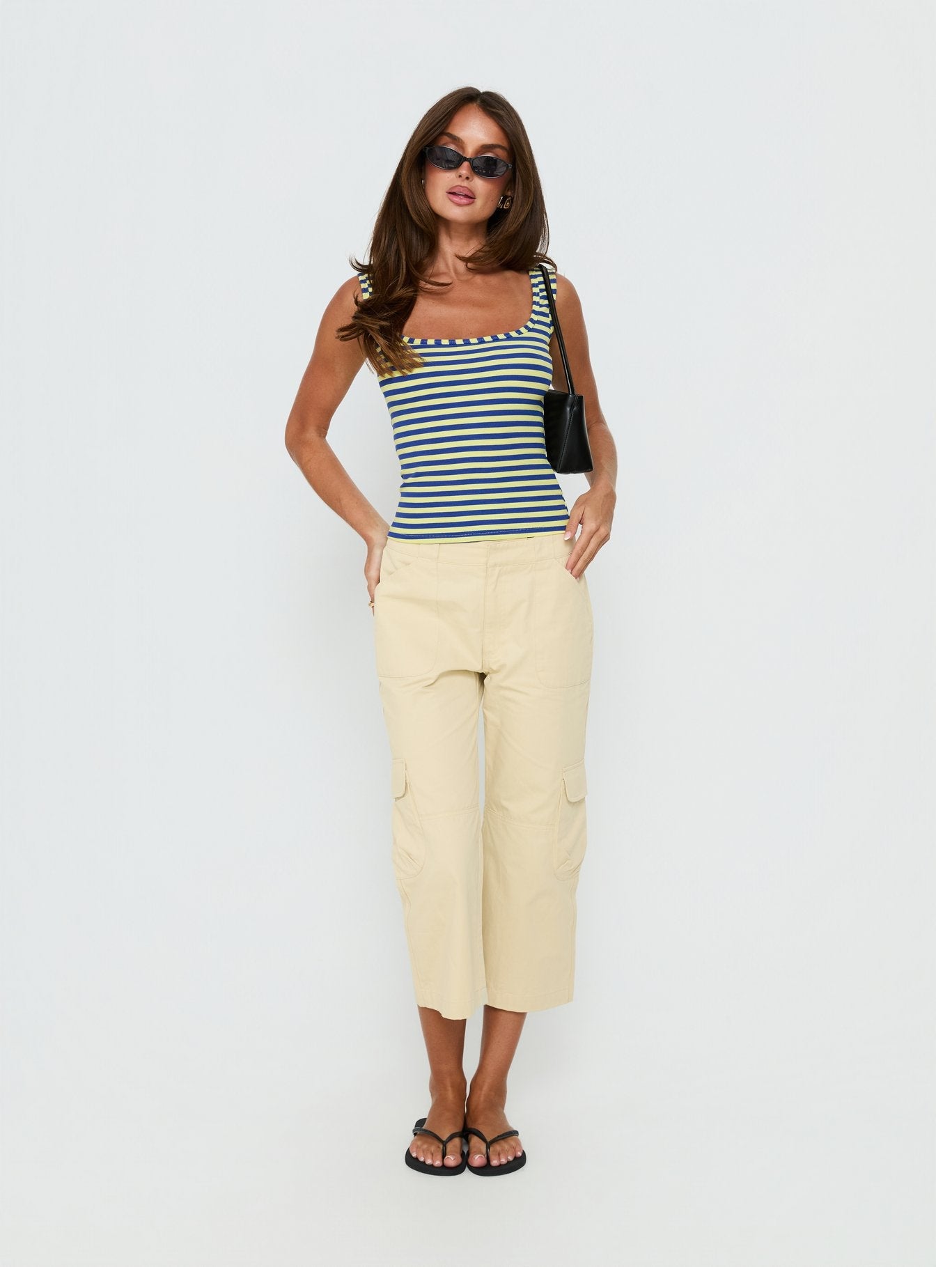 Arivelle Tank Top Blue / Yellow Stripe