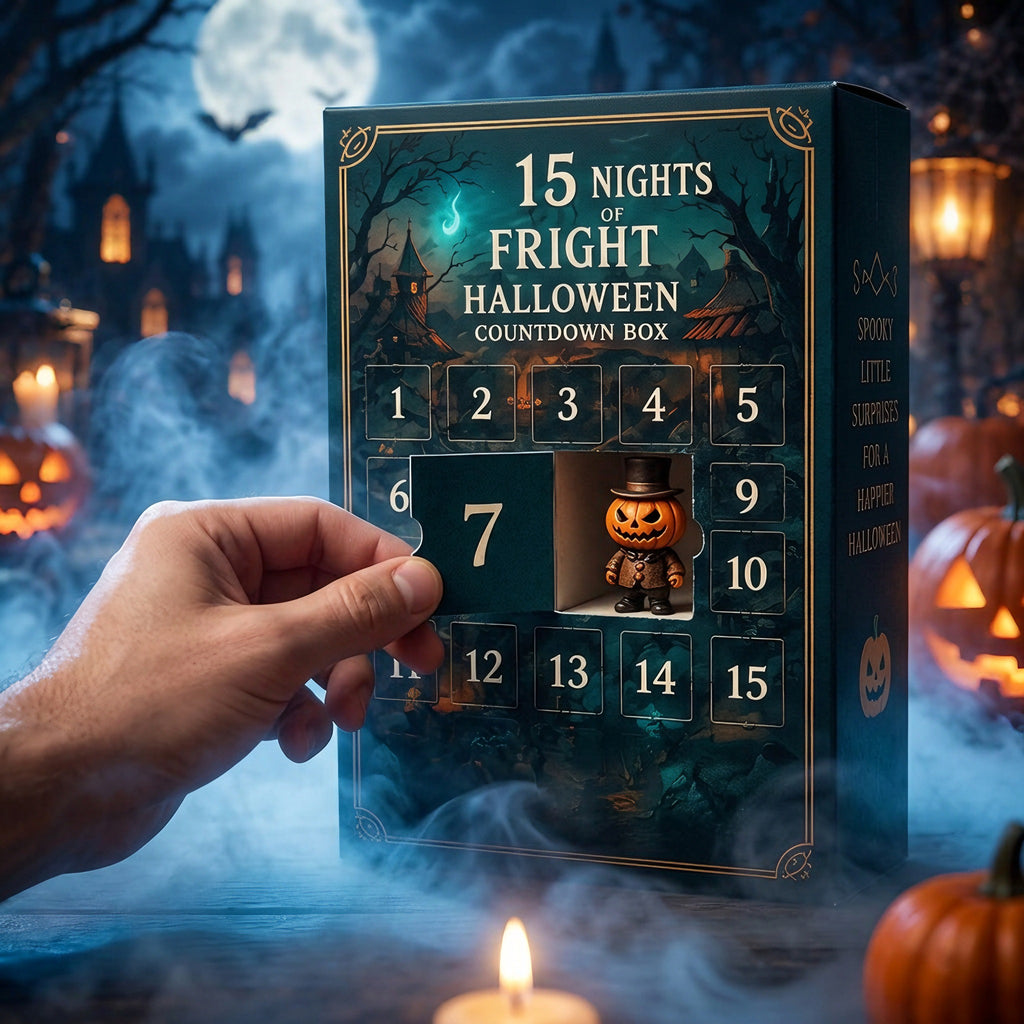 15-Day Halloween Mystery Calendar – Daily Spooky Surprise Countdown Gift Box