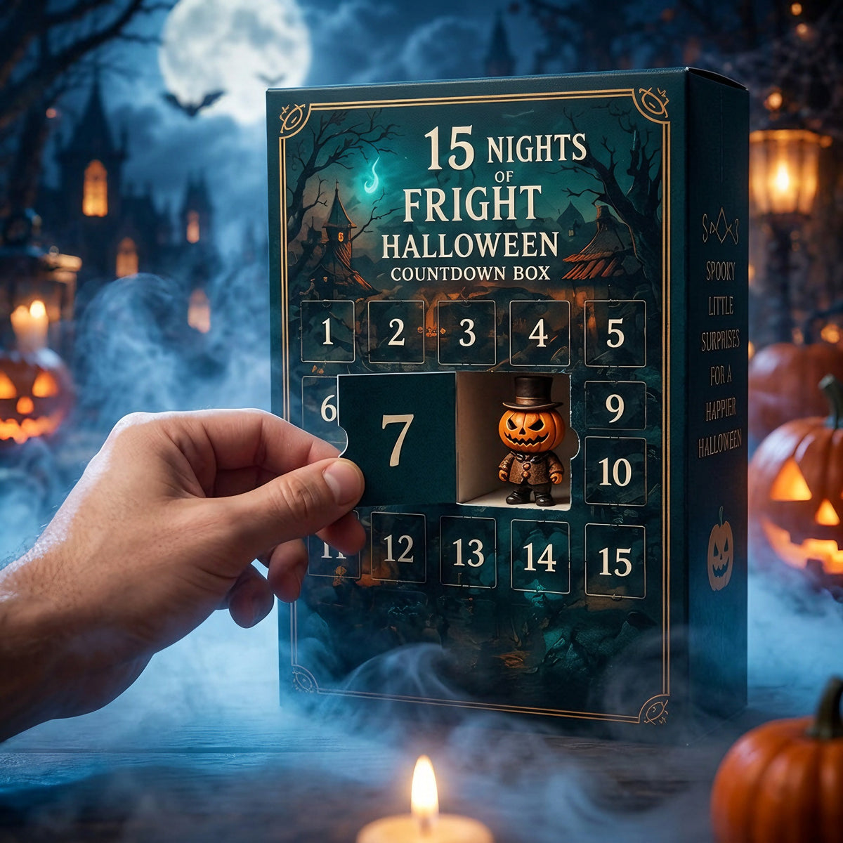 15-Day Halloween Mystery Calendar – Daily Spooky Surprise Countdown Gift Box