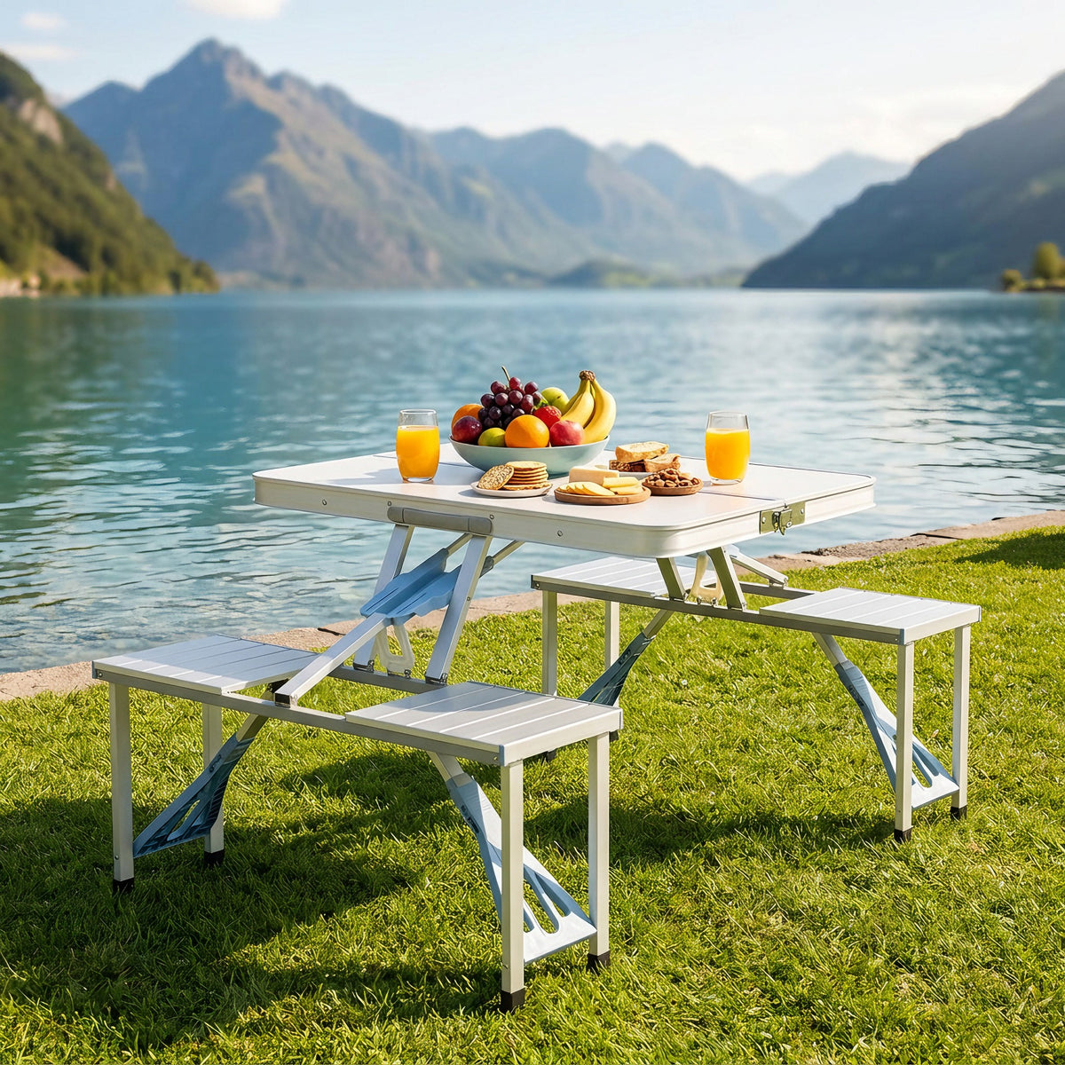 Foldable Table & Chair Set – Compact All-in-One Seating Solution