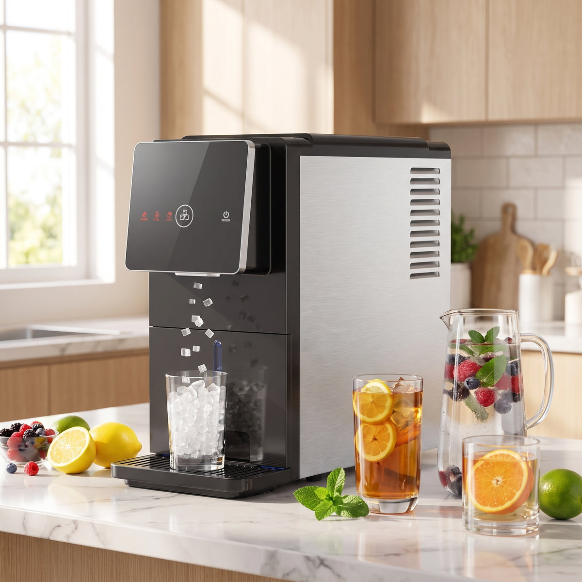 Countertop Nugget Ice Maker – Compact Pellet Ice Machine for Home & Office
