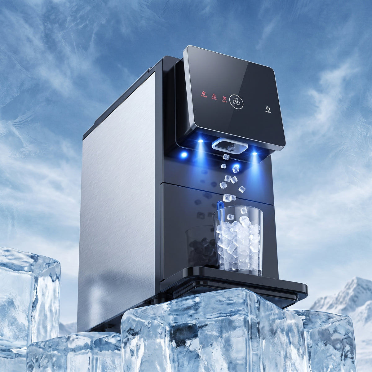 Countertop Nugget Ice Maker – Compact Pellet Ice Machine for Home & Office