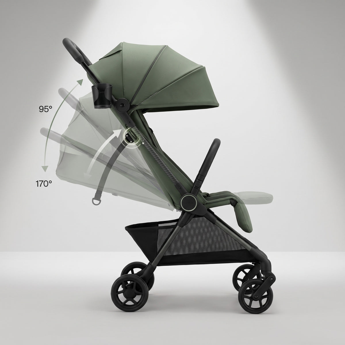 Compact Lightweight Baby Stroller – 11.5LB Ultra-Portable Folding Pushchair with Full Recline & Travel-Friendly Design