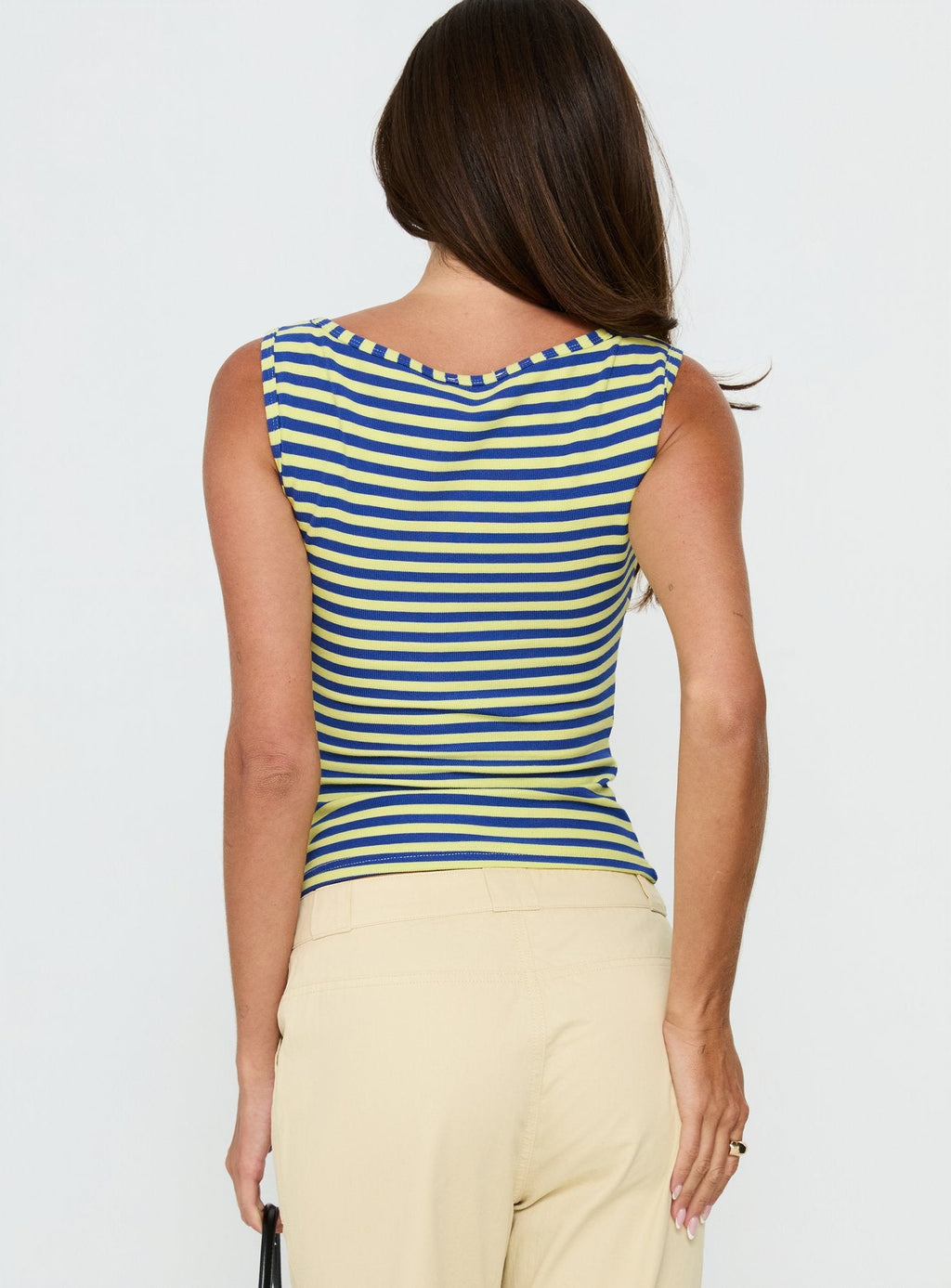 Arivelle Tank Top Blue / Yellow Stripe