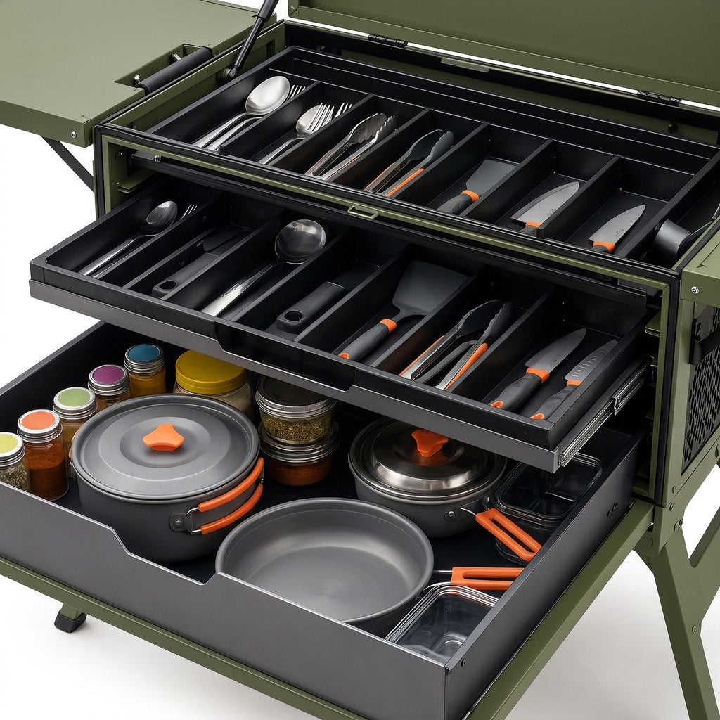 Portable Aluminum Outdoor Kitchen Storage Case