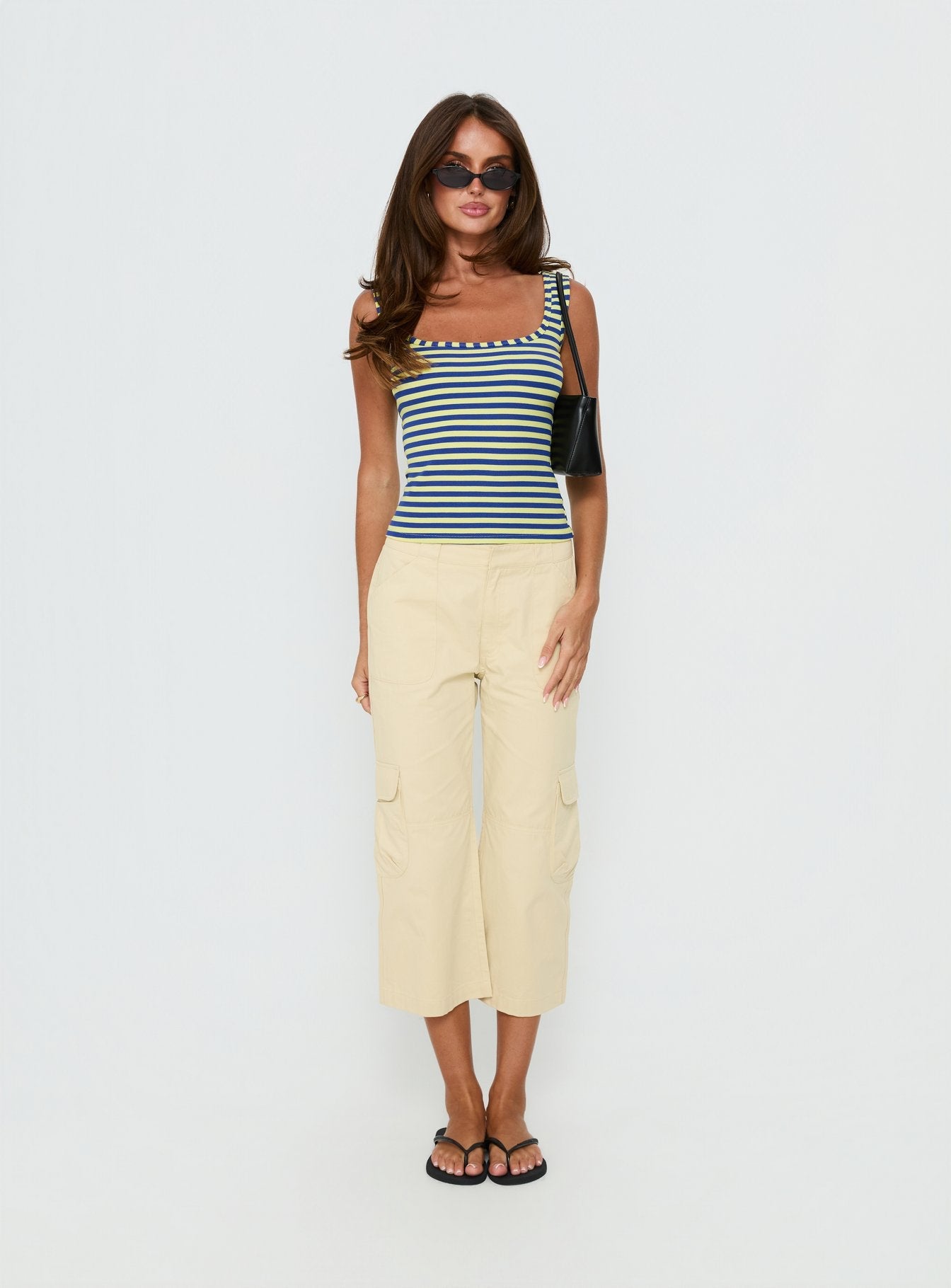 Arivelle Tank Top Blue / Yellow Stripe