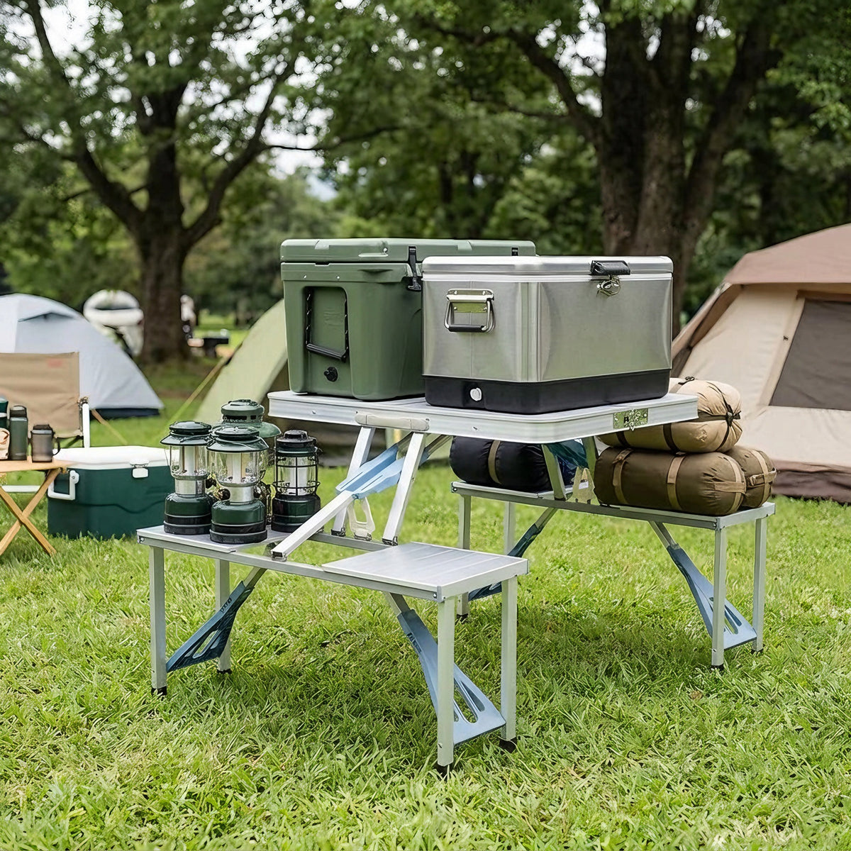 Foldable Table & Chair Set – Compact All-in-One Seating Solution