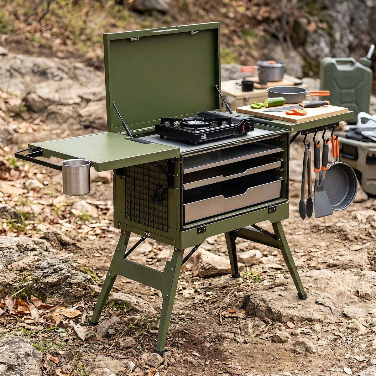 Portable Aluminum Outdoor Kitchen Storage Case