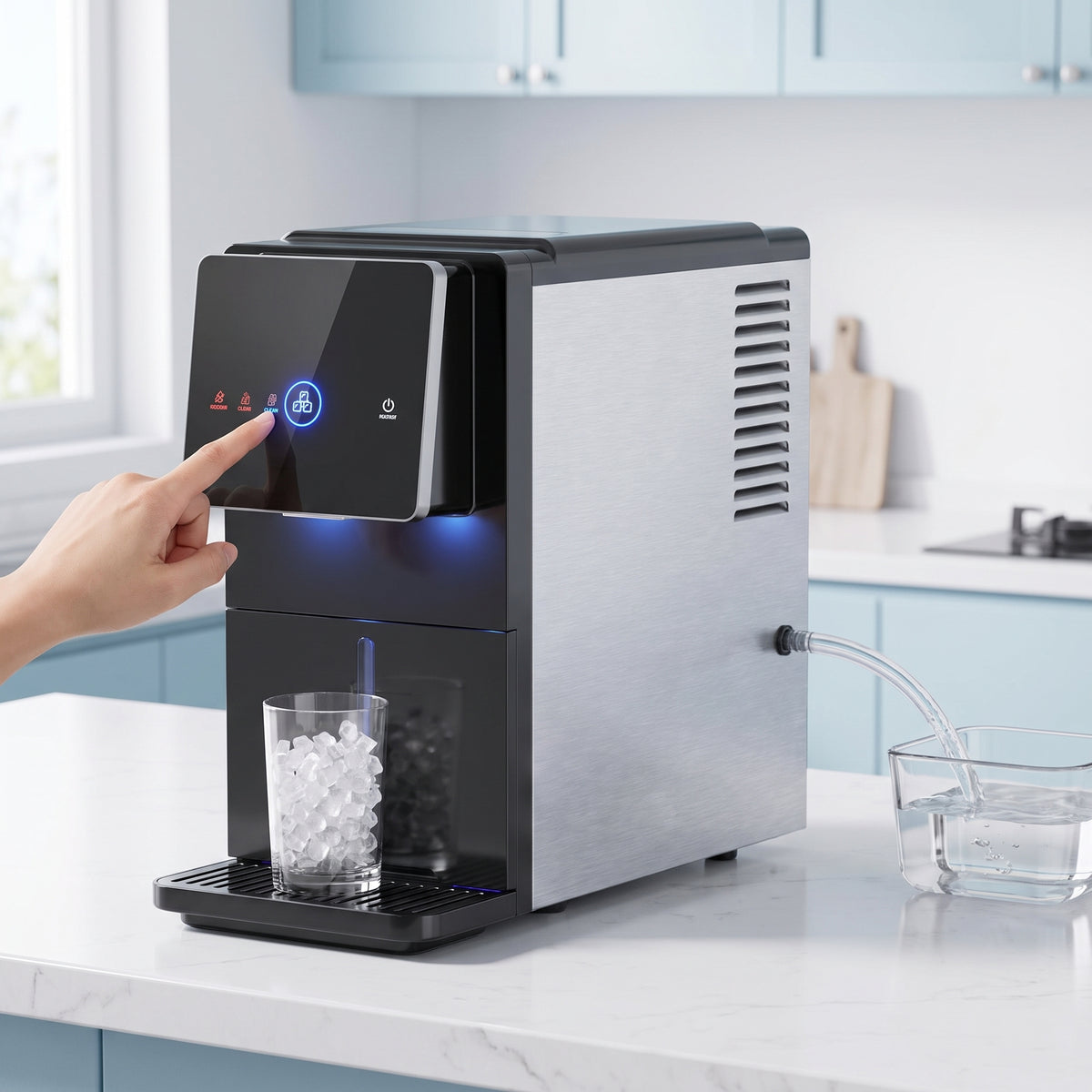 Countertop Nugget Ice Maker – Compact Pellet Ice Machine for Home & Office