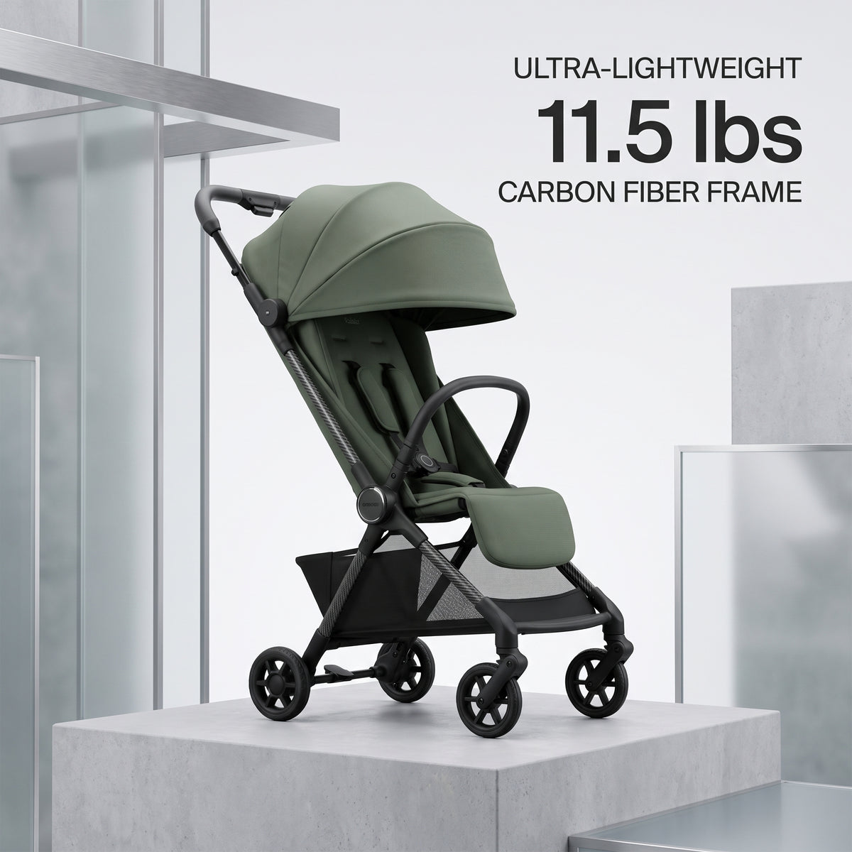 Compact Lightweight Baby Stroller – 11.5LB Ultra-Portable Folding Pushchair with Full Recline & Travel-Friendly Design