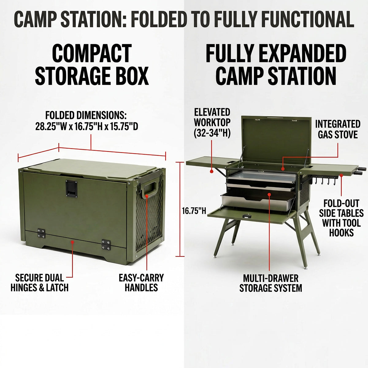 Portable Aluminum Outdoor Kitchen Storage Case