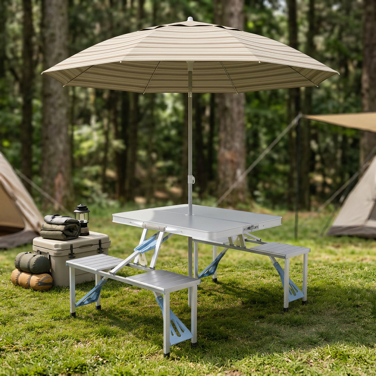 Foldable Table & Chair Set – Compact All-in-One Seating Solution